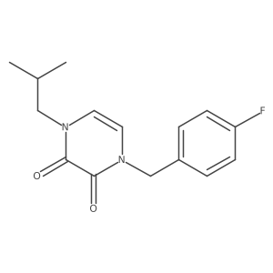1-[(4-Fluorophenyl)methyl]-4-(2-methylpropyl)-1,2,3,4-tetrahydropyrazine-2,3-dione结构式