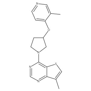 3-Methyl-4-[(1-{7-methylthieno[3,2-d]pyrimidin-4-yl}pyrrolidin-3-yl)oxy]pyridine Structure