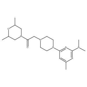 2-{4-[2-(Dimethylamino)-6-methylpyrimidin-4-yl]piperazin-1-yl}-1-(2,6-dimethylmorpholin-4-yl)ethan-1-one Structure