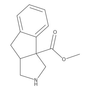 methyl 1H,2H,3H,3aH,8H,8aH-indeno[1,2-c]pyrrole-3a-carboxylate结构式