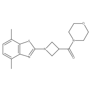 4,7-Dimethyl-2-[3-(morpholine-4-carbonyl)azetidin-1-yl]-1,3-benzothiazole Structure
