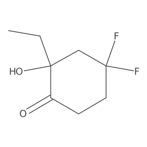 2-Ethyl-4,4-difluoro-2-hydroxycyclohexan-1-one结构式