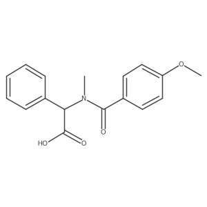 I+/--[(4-Methoxybenzoyl)methylamino]benzeneacetic acid结构式
