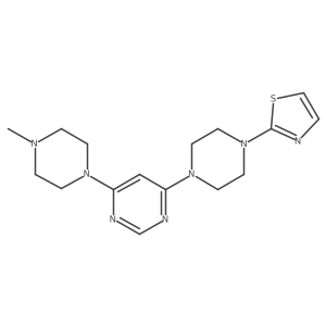 4-(4-Methylpiperazin-1-yl)-6-[4-(1,3-thiazol-2-yl)piperazin-1-yl]pyrimidine Structure