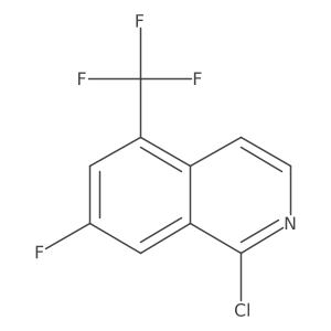 1-Chloro-7-fluoro-5-(trifluoromethyl)isoquinoline结构式