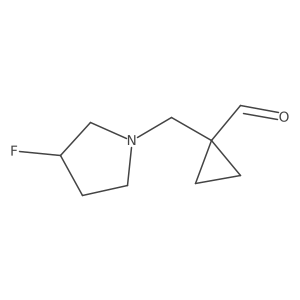 1-((3-Fluoropyrrolidin-1-yl)methyl)cyclopropane-1-carbaldehyde Structure