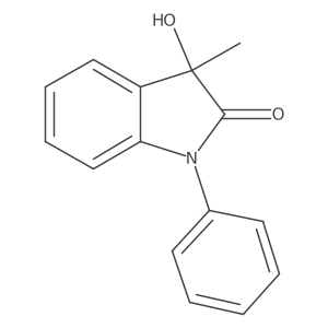 1,3-Dihydro-3-hydroxy-3-methyl-1-phenyl-2H-indol-2-one Structure