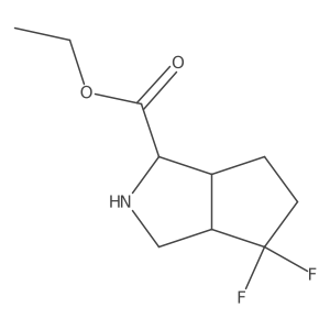 (3S)-3beta,4beta-(3,3-Difluoropropane-1,3-diyl)-L-proline ethyl ester结构式