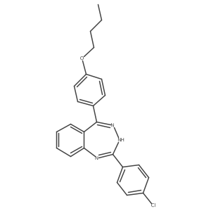 5-(4-Butoxyphenyl)-2-(4-chlorophenyl)-3H-benzo[e][1,2,4]triazepine结构式