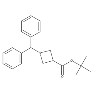 1,1-Dimethylethyl 1-(diphenylmethyl)-3-azetidinecarboxylate结构式