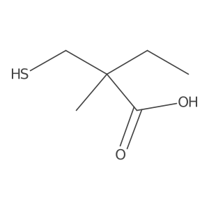 (2S)-2-(Mercaptomethyl)-2-methylbutanoic acid Structure
