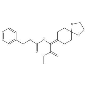 Methyl 2-(benzyloxycarbonylamino)-2-(1,4-dioxaspiro[4.5]decan-8-ylidene)acetate结构式