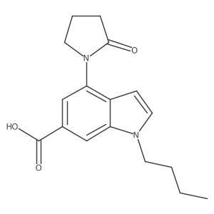 1-Butyl-4-(2-oxo-1-pyrrolidinyl)-1h-indole-6-carboxylic acid Structure