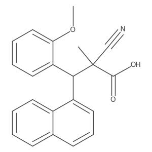 (S,S)-2-cyano-3-(2-methoxyphenyl)-2-methyl-3-(1-naphthyl)propanoic acid Structure
