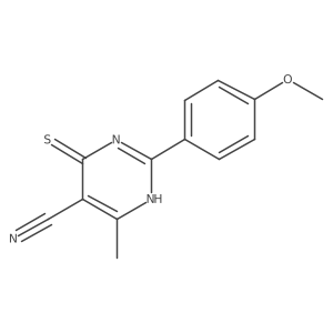 2-(4-Methoxyphenyl)-4-methyl-6-sulfanylpyrimidine-5-carbonitrile Structure
