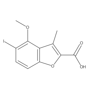 5-Iodo-4-methoxy-3-methyl-benzofuran-2-carboxylic acid Structure