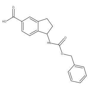 1-{[(benzyloxy)carbonyl]amino}-2,3-dihydro-1H-indene-5-carboxylic acid结构式