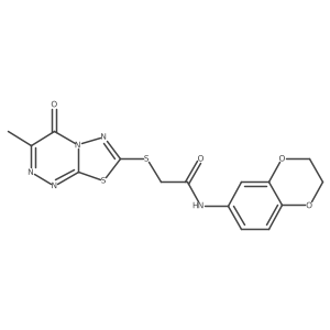 N-(2,3-dihydro-1,4-benzodioxin-6-yl)-2-({3-methyl-4-oxo-4H-[1,3,4]thiadiazolo[2,3-c][1,2,4]triazin-7-yl}sulfanyl)acetamide结构式