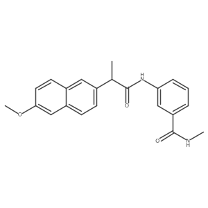 3-[2-(6-methoxynaphthalen-2-yl)propanoylamino]-N-methylbenzamide Structure