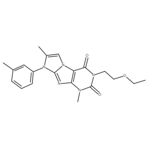 3-(2-ethoxyethyl)-1,7-dimethyl-8-(m-tolyl)-1H-imidazo[2,1-f]purine-2,4(3H,8H)-dione结构式