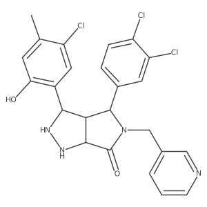 3-(5-Chloro-2-hydroxy-4-methylphenyl)-4-(3,4-dichlorophenyl)-5-(pyridin-3-ylmethyl)-1,2,3,3a,4,6a-hexahydropyrrolo[3,4-c]pyrazol-6-one结构式