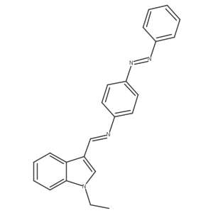 Benzenamine, N-[(1-ethyl-1H-indol-3-yl)methylene]-4-(2-phenyldiazenyl)- Structure