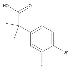 2-(4-Bromo-3-fluorophenyl)-2-methylpropanoic acid Structure