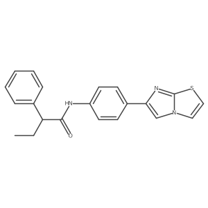 N-(4-(imidazo[2,1-b]thiazol-6-yl)phenyl)-2-phenylbutanamide结构式