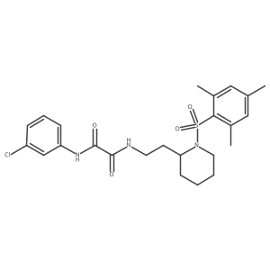 N1-(3-chlorophenyl)-N2-(2-(1-(mesitylsulfonyl)piperidin-2-yl)ethyl)oxalamide Structure