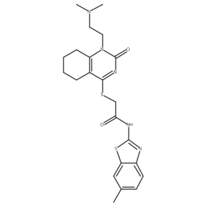 2-((1-(2-(dimethylamino)ethyl)-2-oxo-1,2,5,6,7,8-hexahydroquinazolin-4-yl)thio)-N-(6-methylbenzo[d]thiazol-2-yl)acetamide Structure