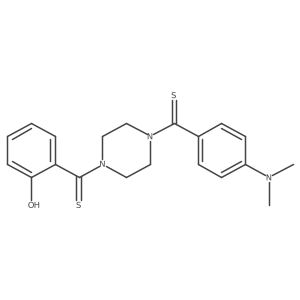 (4-(Dimethylamino)phenyl)(4-(2-hydroxyphenylcarbonothioyl)piperazin-1-yl)methanethione结构式