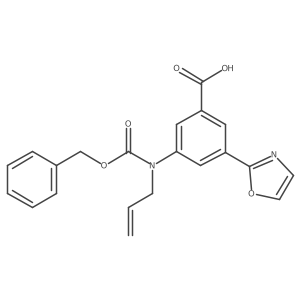 3-(Allyl-benzyloxycarbonyl-amino)-5-oxazol-2-yl-benzoic acid Structure