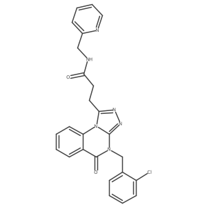3-[4-[(2-chlorophenyl)methyl]-5-oxo-[1,2,4]triazolo[4,3-a]quinazolin-1-yl]-N-(pyridin-2-ylmethyl)propanamide Structure