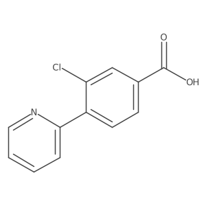 3-Chloro-4-(2-pyridinyl)benzoic acid结构式