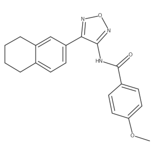 4-methoxy-N-[4-(5,6,7,8-tetrahydronaphthalen-2-yl)-1,2,5-oxadiazol-3-yl]benzamide Structure