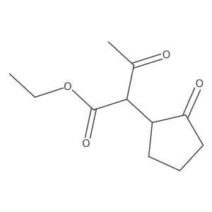 Ethyl 3-oxo-2-(2-oxocyclopentyl)butanoate Structure