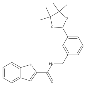 N-[[3-(4,4,5,5-tetramethyl-1,3,2-dioxaborolan-2-yl)phenyl]methyl]-1-benzothiophene-2-carboxamide Structure