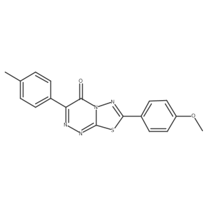 7-(4-methoxyphenyl)-3-(4-methylphenyl)-4H-[1,3,4]thiadiazolo[2,3-c][1,2,4]triazin-4-one结构式