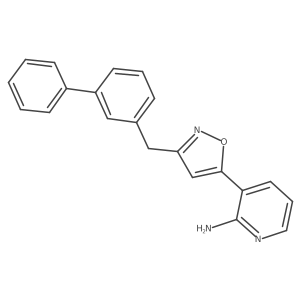 3-(3-Biphenyl-3-ylmethyl-isoxazol-5-yl)-pyridin-2-ylamine结构式