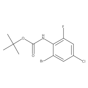 tert-Butyl 2-bromo-4-chloro-6-fluorophenylcarbamate Structure