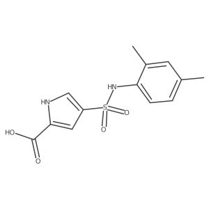 4-[(2,4-dimethylphenyl)sulfamoyl]-1H-pyrrole-2-carboxylic acid结构式