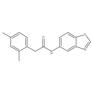 N-(benzo[d]thiazol-5-yl)-2-(2,4-dimethylphenyl)acetamide结构式