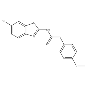 N-(6-bromobenzo[d]thiazol-2-yl)-2-(4-(methylthio)phenyl)acetamide Structure