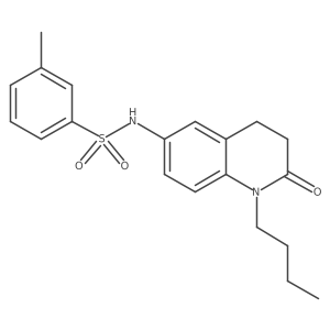 N-(1-butyl-2-oxo-1,2,3,4-tetrahydroquinolin-6-yl)-3-methylbenzenesulfonamide结构式