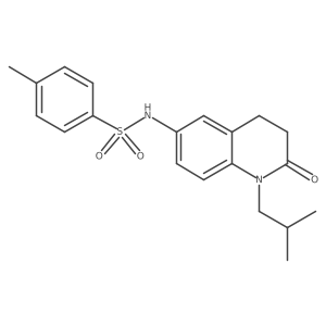 4-methyl-N-[1-(2-methylpropyl)-2-oxo-1,2,3,4-tetrahydroquinolin-6-yl]benzene-1-sulfonamide结构式