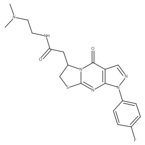 N-(2-(dimethylamino)ethyl)-2-(1-(4-fluorophenyl)-4-oxo-1,4,6,7-tetrahydropyrazolo[3,4-d]thiazolo[3,2-a]pyrimidin-6-yl)acetamide Structure