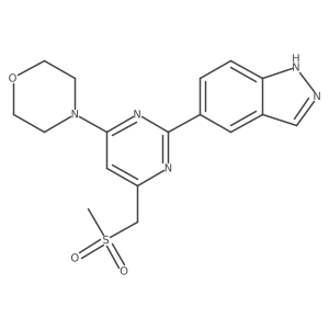 5-[4-(Methylsulfonylmethyl)-6-morpholin-4-yl-pyrimidin-2-yl]-1H-indazole Structure