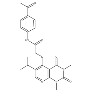 N-(4-acetylphenyl)-2-((6-isopropyl-1,3-dimethyl-2,4-dioxo-1,2,3,4-tetrahydropyrido[2,3-d]pyrimidin-5-yl)thio)acetamide结构式