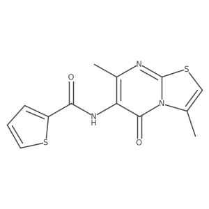 N-(3,7-dimethyl-5-oxo-5H-thiazolo[3,2-a]pyrimidin-6-yl)thiophene-2-carboxamide Structure