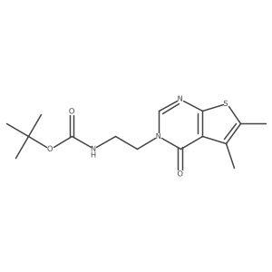 tert-butyl [2-(5,6-dimethyl-4-oxothieno[2,3-d]pyrimidin-3(4H)-yl)ethyl]carbamate Structure